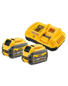DeWalt DCB118X2-QW-sett med 2x 18-54V 9,0 Ah batterier og lader