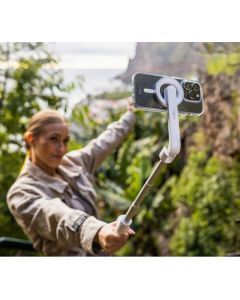 FIXED Mag Snap Selfie Stick med magnetisk holder - Hvit