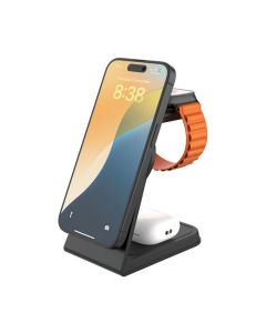 FIXED 3-i-1 MagSafe Alu lader - Svart