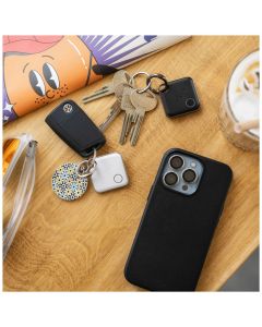 FIXED Tag Tracker (2 stk.) - kompatibel med Apple Find My - Hvit/svart