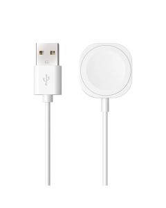 FIXED USB-A-ladekabel for Apple Watch - Hvit