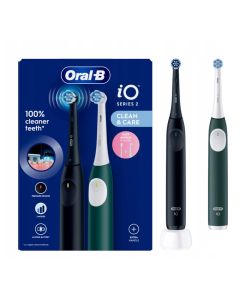 Oral-B iO Series 2 Duo elektrisk tannbørste - svart/grønn