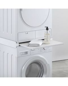 Stabelramme med uttrekkbar hylle (8 kg) for vaskemaskin/tørketrommel