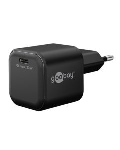 Goobay USB-C PD GaN hurtiglader Nano 30W - Svart