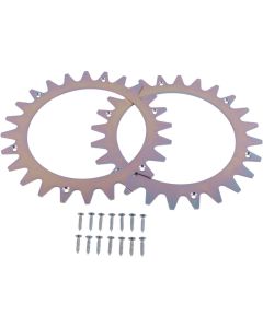 Terrenghjul i metall til Parkside PMRA/PMORDA robotgressklipper - 2 stk.