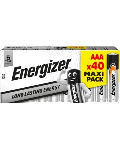 Energizer Everyday AAA-batterier med lang levetid (pakke med 40 stk.)