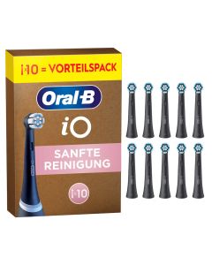 Oral-b iO Gentle Care tannbørstehoder, 10 stk - Svart
