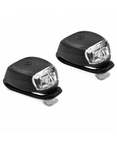 LED-sett med sykkellys i silikon inkl. batterier
