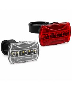 Sykkellys med 5 lysdioder inkl. batterier