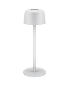 Oppladbar LED bordlampe, dimbar, utendørs, 25 cm - hvit