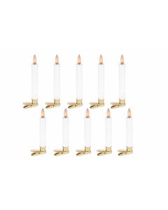 LED juletrelys til Georg Jensen, med fjernkontroll, 10 stk. - hvit