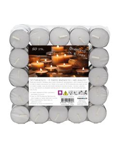 Telys, brennetid 6 timer, 50 stk.