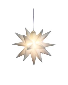 3D LED-stjerne 12x9x9,5 cm inkl. sugekopp (batteridrevet)