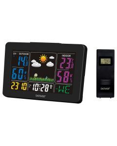 Denver WS-540B værstasjon med radiostyrt klokke