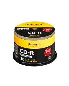 Intenso CD-R 700MB/80 Min. 52x hastighet, spindel, utskrivbar - 50 stk.