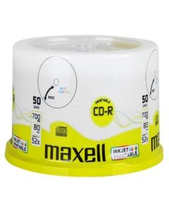 Maxell CD-R 700MB/80 Min. 52x hastighet, utskrivbar - 50 stk.