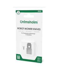 9 kniver til Husqvarna Automower, Gardena, McCulloch - rustfritt stål inkl. skruer