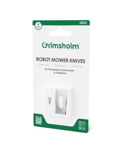 9 snu-kniver for Husqvarna Automower, Gardena, McCulloch - rustfritt stål inkl. skruer