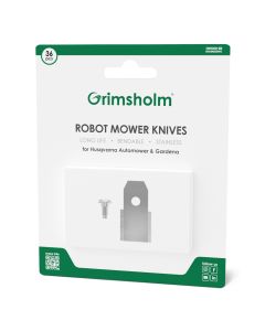 36 kniver til Husqvarna Automower, Gardena, McCulloch - rustfritt stål inkl. skruer