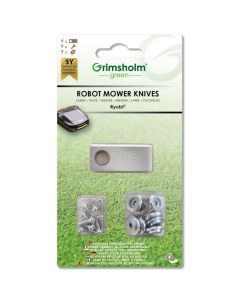 9 kniver til Ryobi Roboyagi - rustfritt stål inkl. skruer
