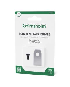 12 kniver for V3, X3 Plus, X5, X7, L22 - rustfritt stål inkl. skruer