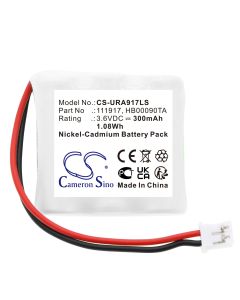 Batteri for nødbelysning URA 3,6 V 300 mAh Ni-MH