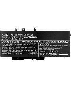 Batteri for Dell 62,32Wh 7,6V 8200mAh