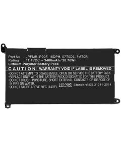 Batteri for Dell 41.04Wh 11.4V 3600mAh