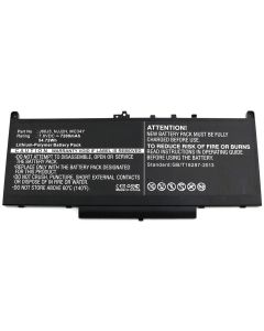 Batteri for Dell 53.28Wh 7.4V 7200mAh