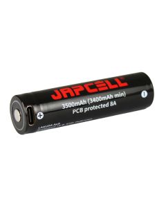JAPCELL 18650 oppladbart Li-ION batteri – 3500 mAh med USB-C-kontakt