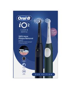 Oral-B iO Series 2 Duo elektrisk tannbørste med reiseetui - svart/grønn
