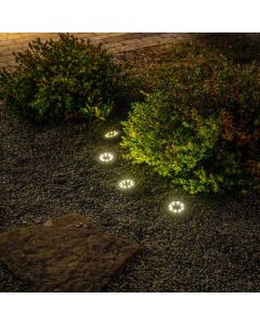 Selina solcellelyskastere for plenen - 4 stk.