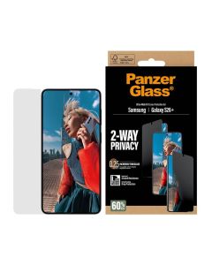 PanzerGlass® 2-veis skjermbeskytter for personvern Samsung S26 Plus | EasyAligner