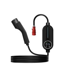 Transportabel elbillader type 2 med app - 32A - 22kW - 10m