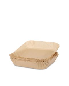 Airfryer papirformer ubleket, kvadratisk 20x20 cm - 100 stk.