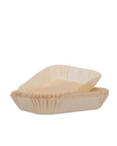 Airfryer-papirformer ubleket, rektangulære 14x22x4,5 cm - 100 stk.
