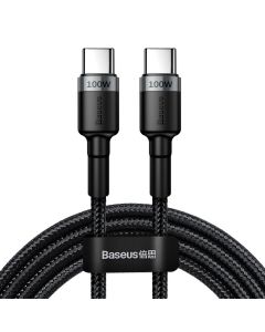 Baseus USB-C 2.0 til USB-C lade- og datakabel, 100 W, PD, svart, 2 m