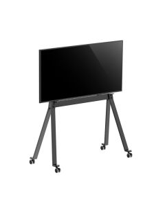 TV-presentasjonsstativ med hjul og justerbar høyde, 49" - 75" - Svart