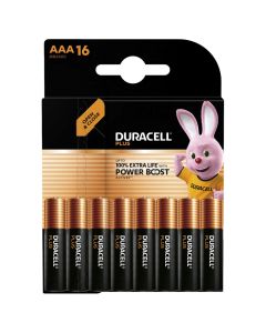 Duracell Plus Power Boost AAA/LR03 alkaliske batterier - 16 stk.