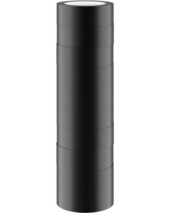 Isolasjonstape, 19 mm x 10 m, svart, 10 stk.