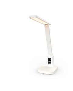 Nedis oppladbar LED-bordlampe med klokke og alarm, 220 lumen