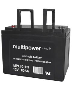 Multipower MPL80-12I blybatteri med lang levetid 12V - 80Ah