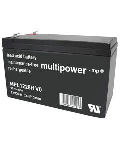 Multipower MPL1228H V0 høyhastighets blybatteri 12V - 7,2Ah