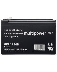 Multipower MPL1234H V0 høyhastighets blybatteri 12V - 8,5Ah