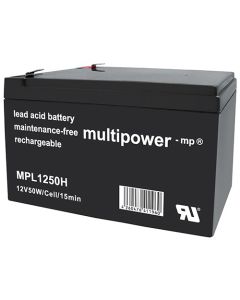 Multipower MPL1250H høyhastighets blybatteri 12V - 12Ah