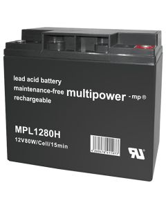 Multipower MPL1280H høyhastighets blybatteri 12V - 20Ah