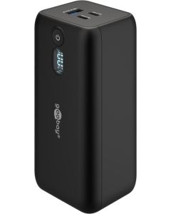 Goobay Powerbank 20 000 mAh 65W PD (2× USB-C, 1× USB-A)