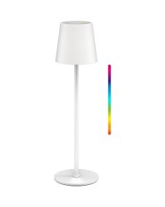 Goobay oppladbar LED-bordlampe for innendørs / utendørs, RGBW, dimbar, 38 cm - Hvit
