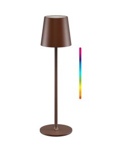 Goobay oppladbar LED-bordlampe for innendørs/utendørs, RGBW, dimbar, 38 cm - kobberfarget