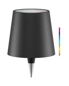 Goobay oppladbar LED-lommelykt, RGBW, dimbar - Svart